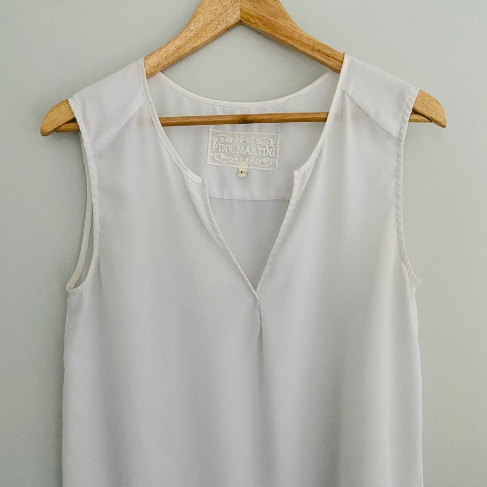Pink Martini silk high low camisole